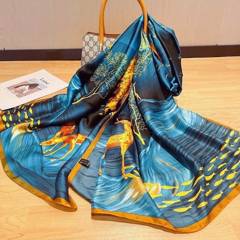The New Korean Version Of The Silk Scarf Women All-match