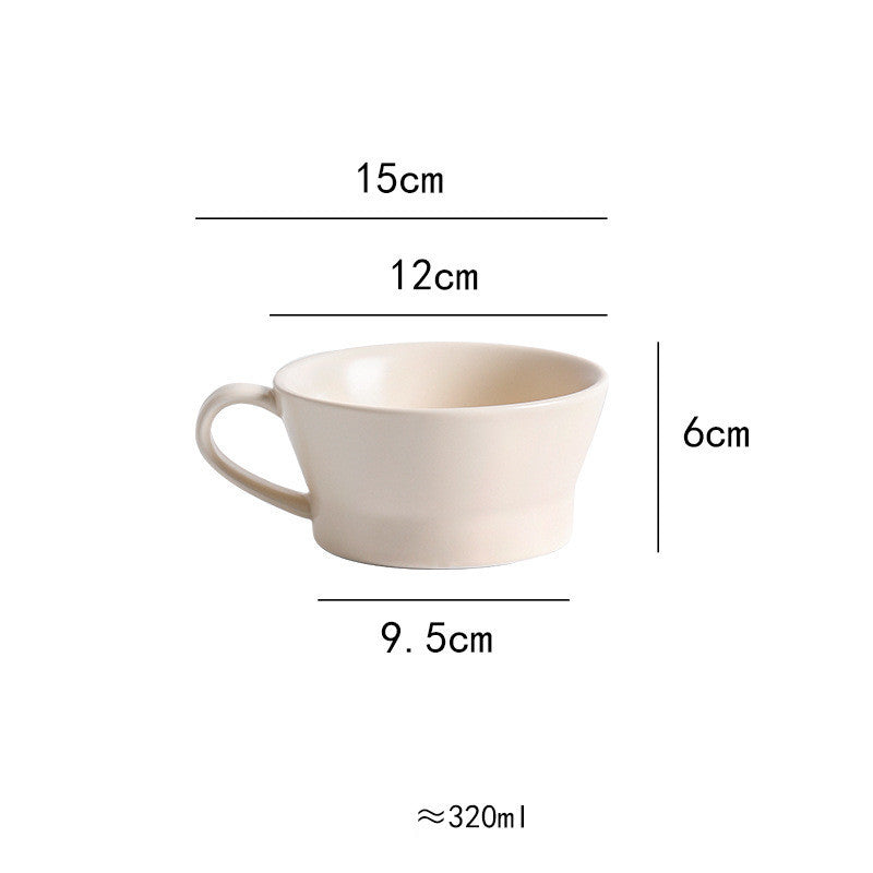 Large Capacity Breakfast Oatmeal Cup Nordic Ins Style Household Ceramics