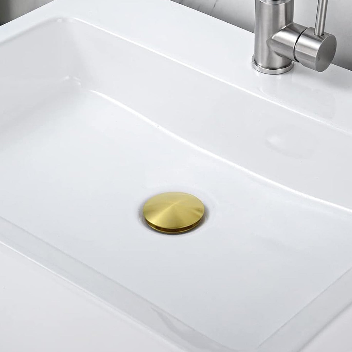 The Bathroom Sink Drain Has No Overflow Hole, And The Basin And Washbasin Pop-up Drain Is Made Of 304 Stainless Steel