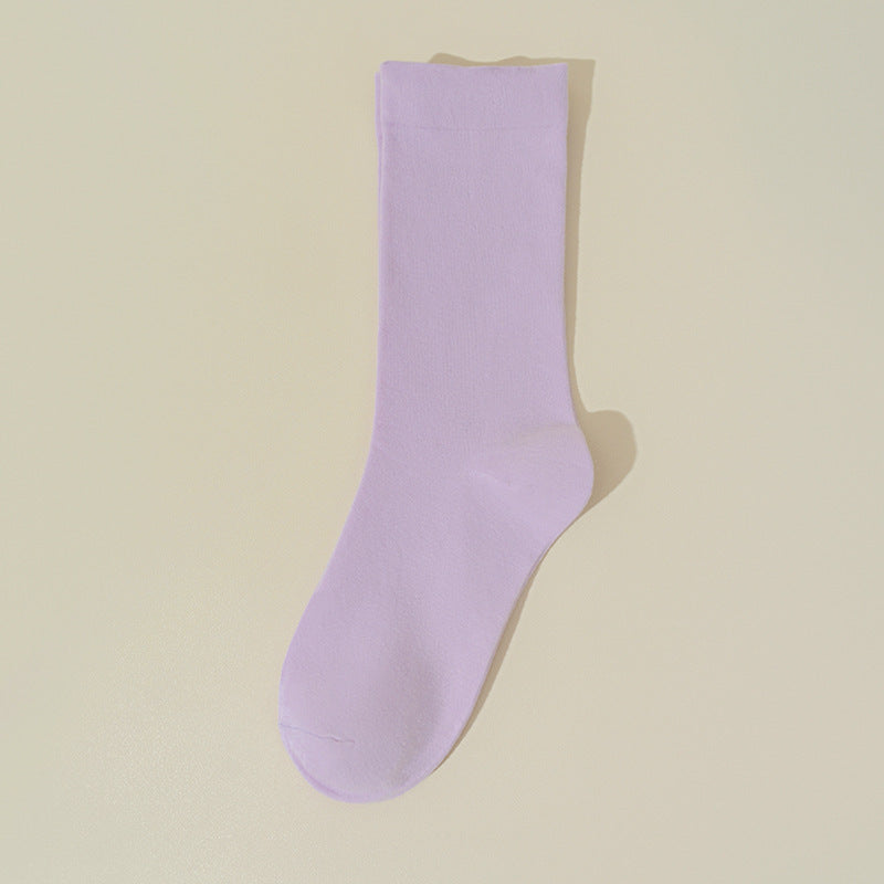 Women's Summer Thin Pure Cotton Mid-calf Length Socks Seamless Socks