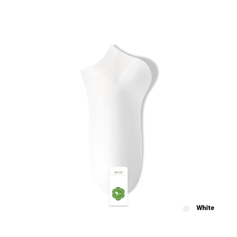 Women's Pure Cotton Spring And Summer Seamless Socks Deodorant Sweat Absorbing Socks