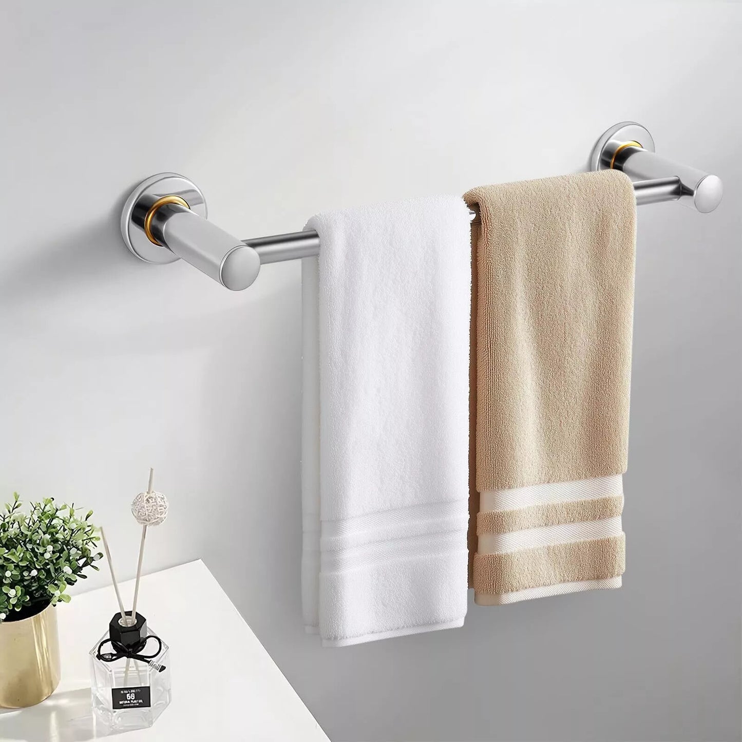 50cm 60cm Single Towel Bar Bracket Wall Mounted Towel Holder Bathroom Kitchen