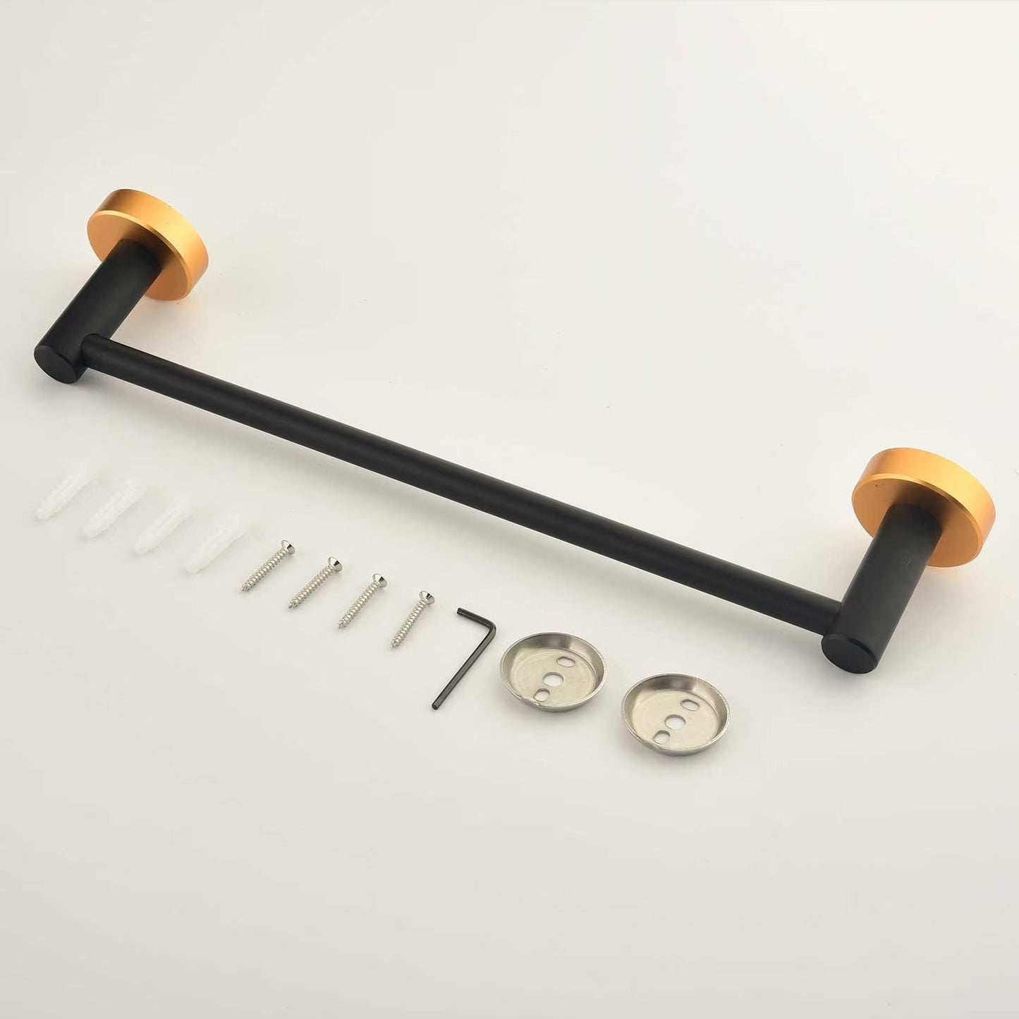 6 Piece Bathroom Towel Rack Set Wall Mount White Icon