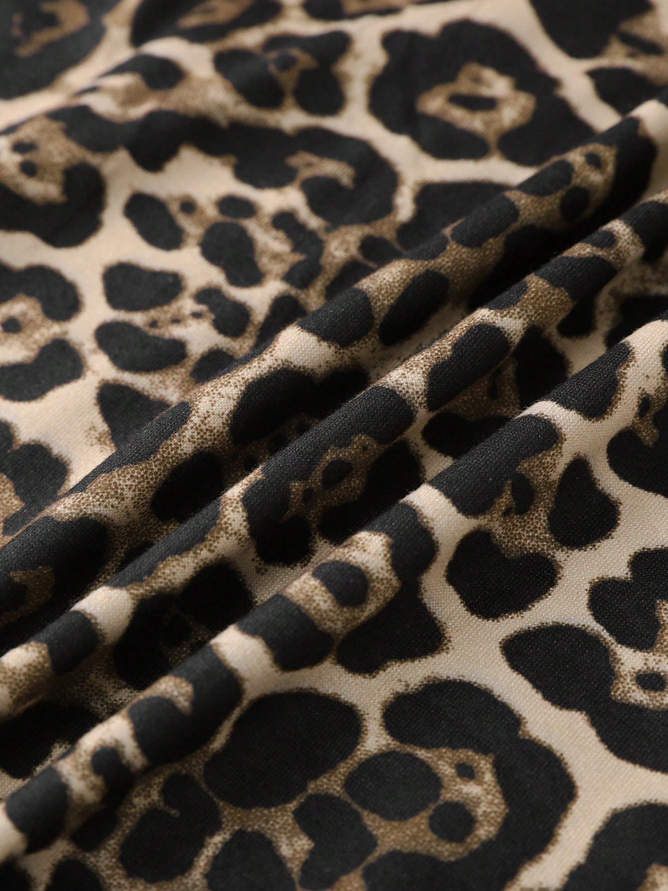 Women's Leopard Print Backless Tie-Front Cami Dress For Party