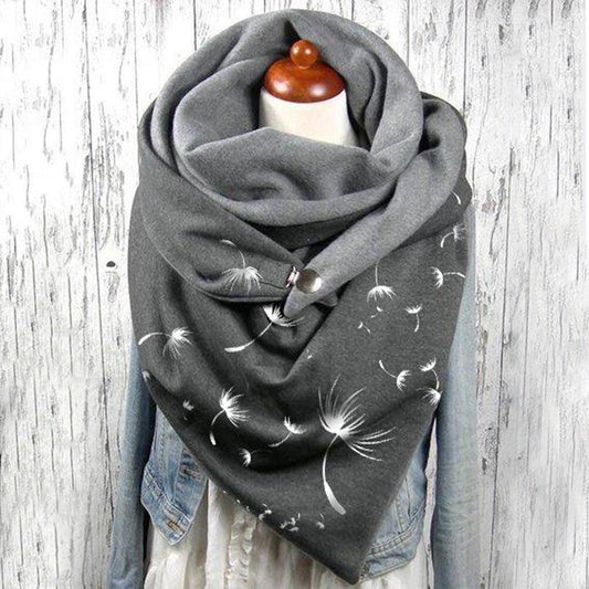 Women's Cotton Malaysia Warm Button Scarf