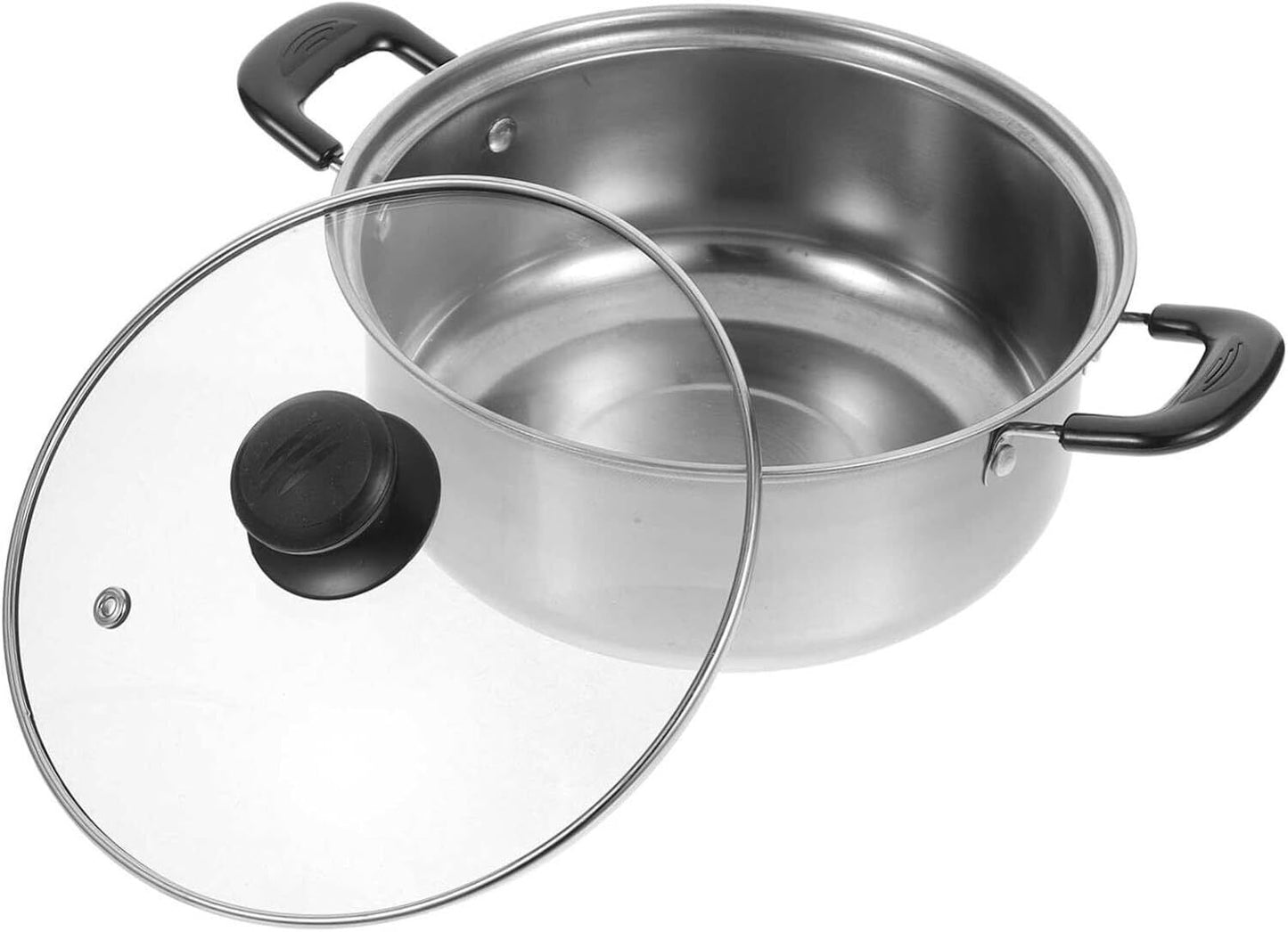 5PCSSet Stainless Steel Saucepan Induction Cooking Pot Cooker Cookware Kitchen