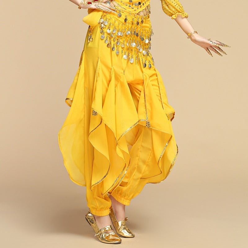 Children's Creative Leg Binding Glitter Chiffon Pants