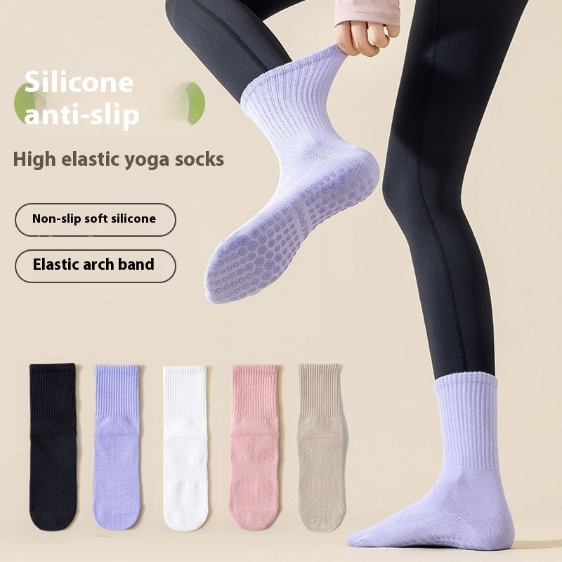 Tube Socks Professional Sports Anti-slip Silicone Indoor Fitness Pilates Boneless Room Socks