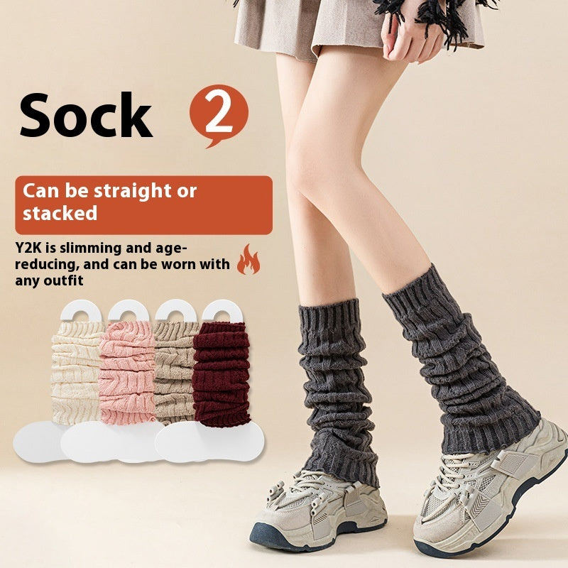 Knitted Long Wool Bunching Socks