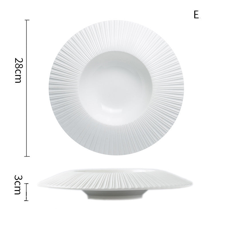 Creative Straw Hat Dish Holder For Home Western-style Pasta Soup