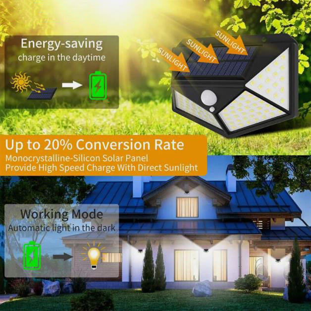 Solar Outdoor 4-sided Lights