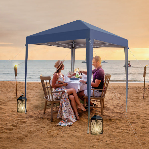 Blue Non Enclosed Folding Shed