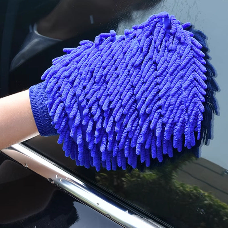 Chenille Coral Car Foaming Gloves Household Cleaning