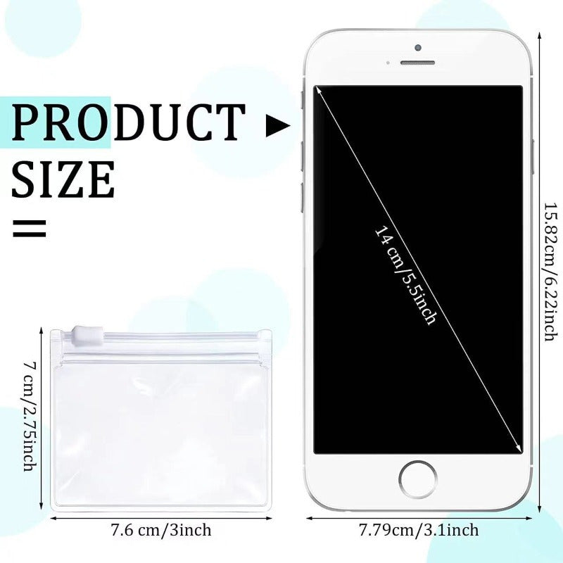 Reusable Split Bag Set, 10 Self-sealing Drug Organizer, Clear Pill Bag With Slide Lock, Travel Pill Bag For Pills And Small Items