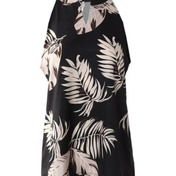 Women's V-neck Printed Off Shoulder Vacation Essential Vest Top