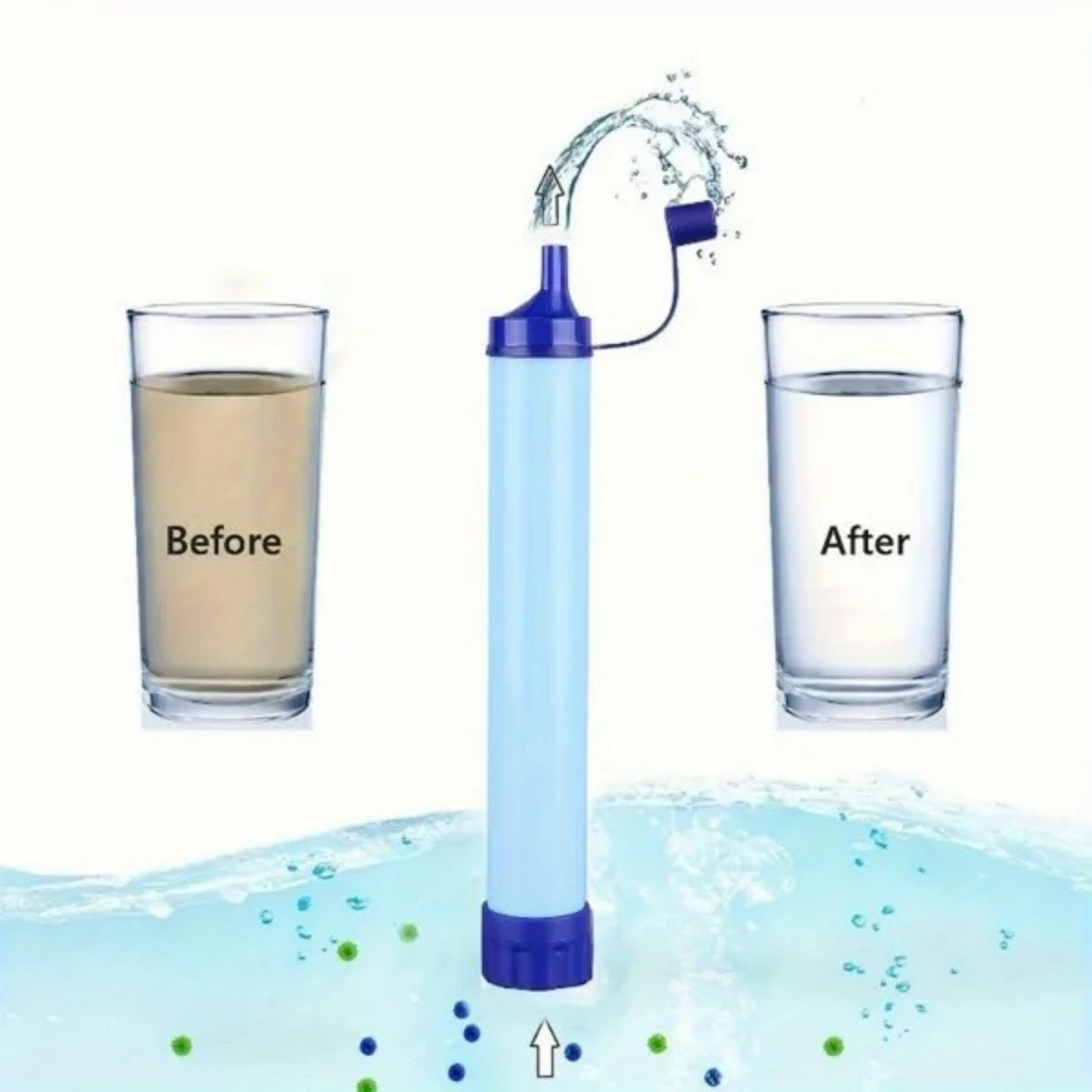 Personal Water Filter For Hiking, RV Camping, Travel, And Emergency Preparedness