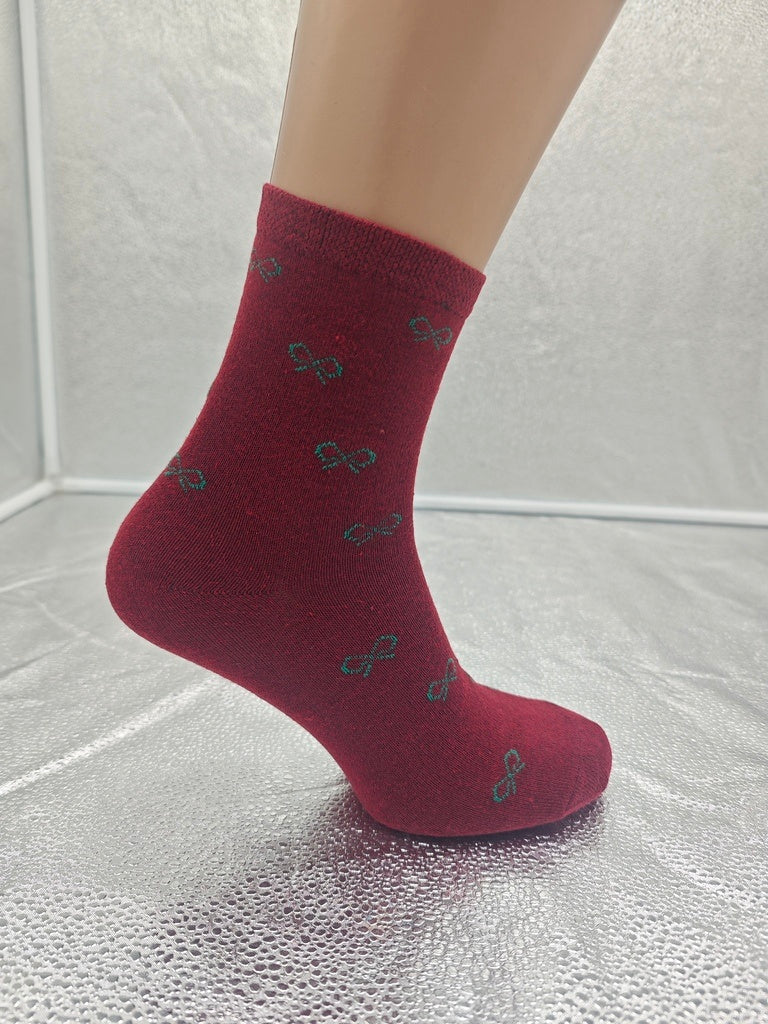 Set Of 6 12 Or 24 Pairs  Womens Colorful Bow Socks