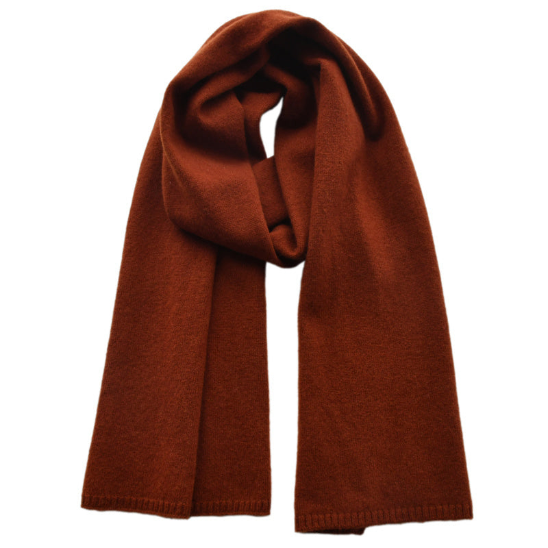 Women's Fashion Versatile Knitted Wool Solid Color Scarf