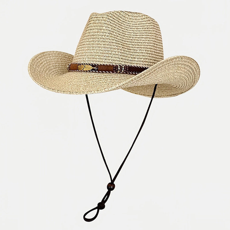 Retro Hand-woven Straw Hat For Men And Women