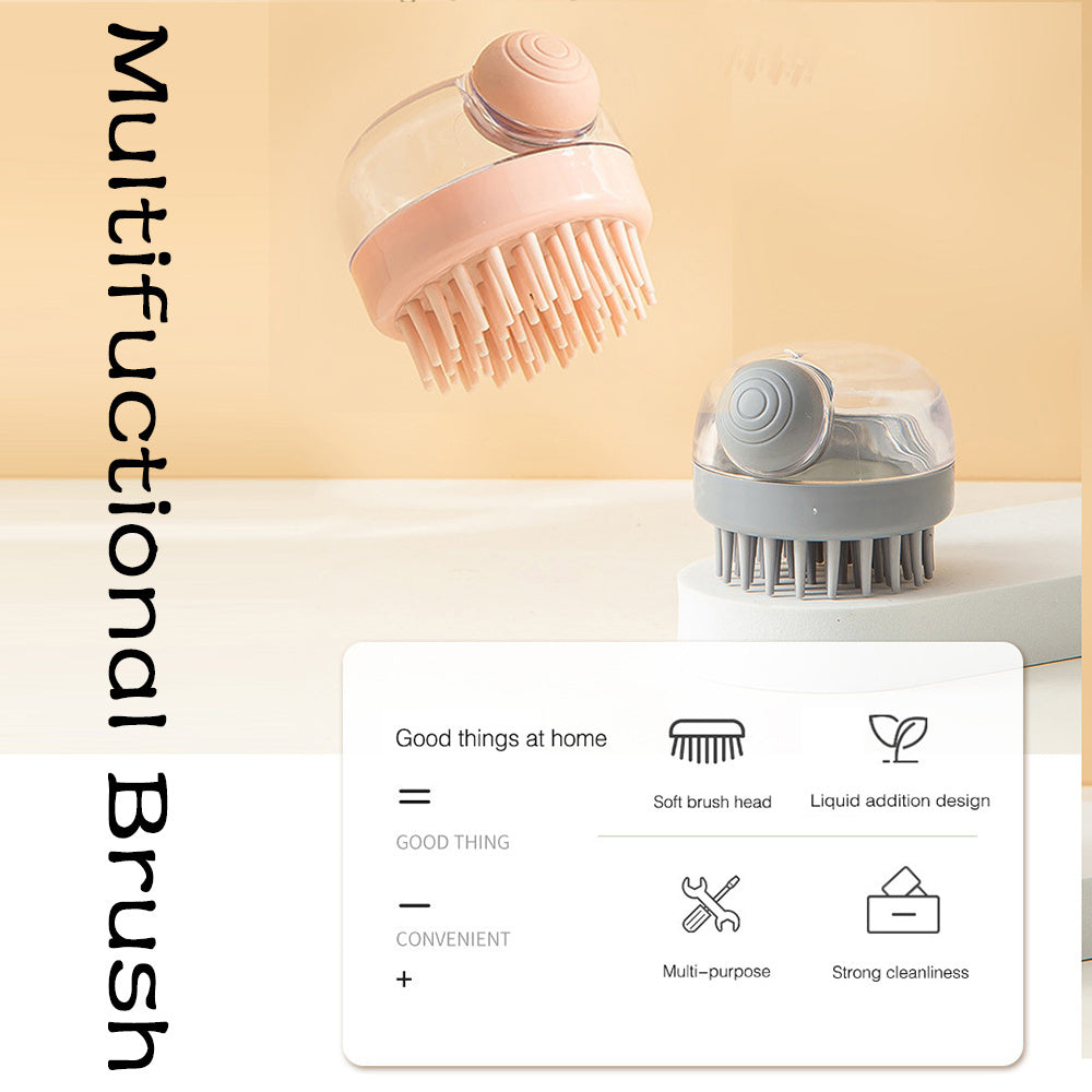 Shampoo Brush Bath Scalp Brush Massage Soft Brush Silicone Head Scrubber Scalp Scratcher Dandruff Silicone Body Scrubber Men Massage Combs