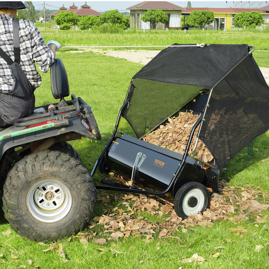 Lawn Sweeper Tow Behind Leaf Yard CollectorFt. Adjustable