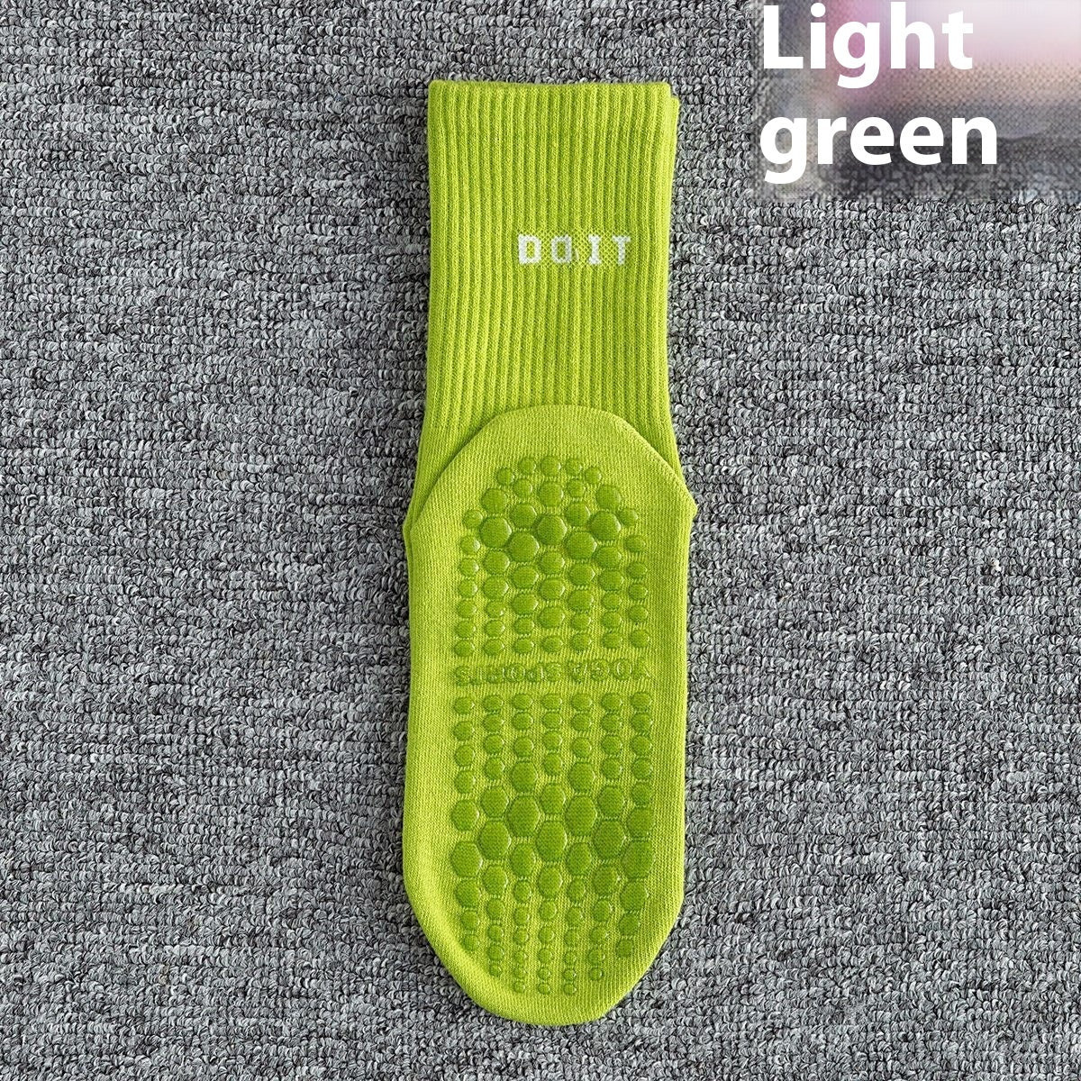 Women's Fitness Women's Socks Trendy Letter Mid-calf Yoga Socks Simple Non-slip Sweat-absorbent Breathable