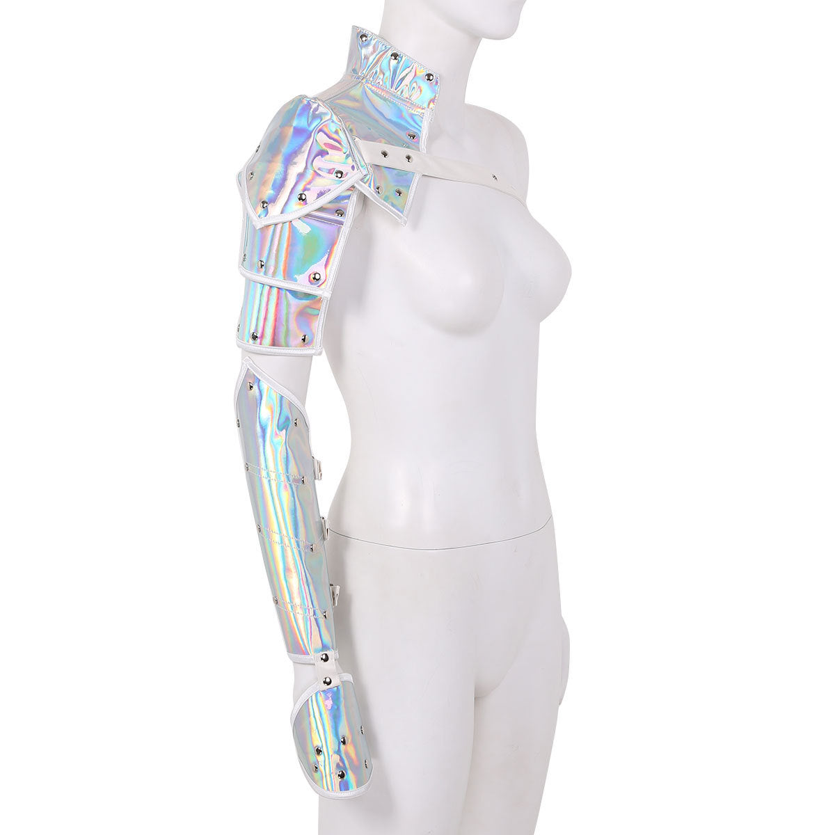 Silver Phantom Shoulder Arm Performance Dress