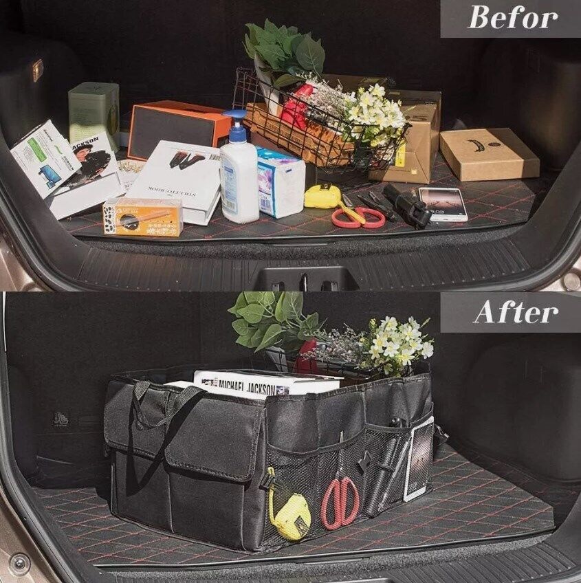 Car Boot Organiser Portable Foldable Heavy Duty Large Car Boot Tidy Storage Bag