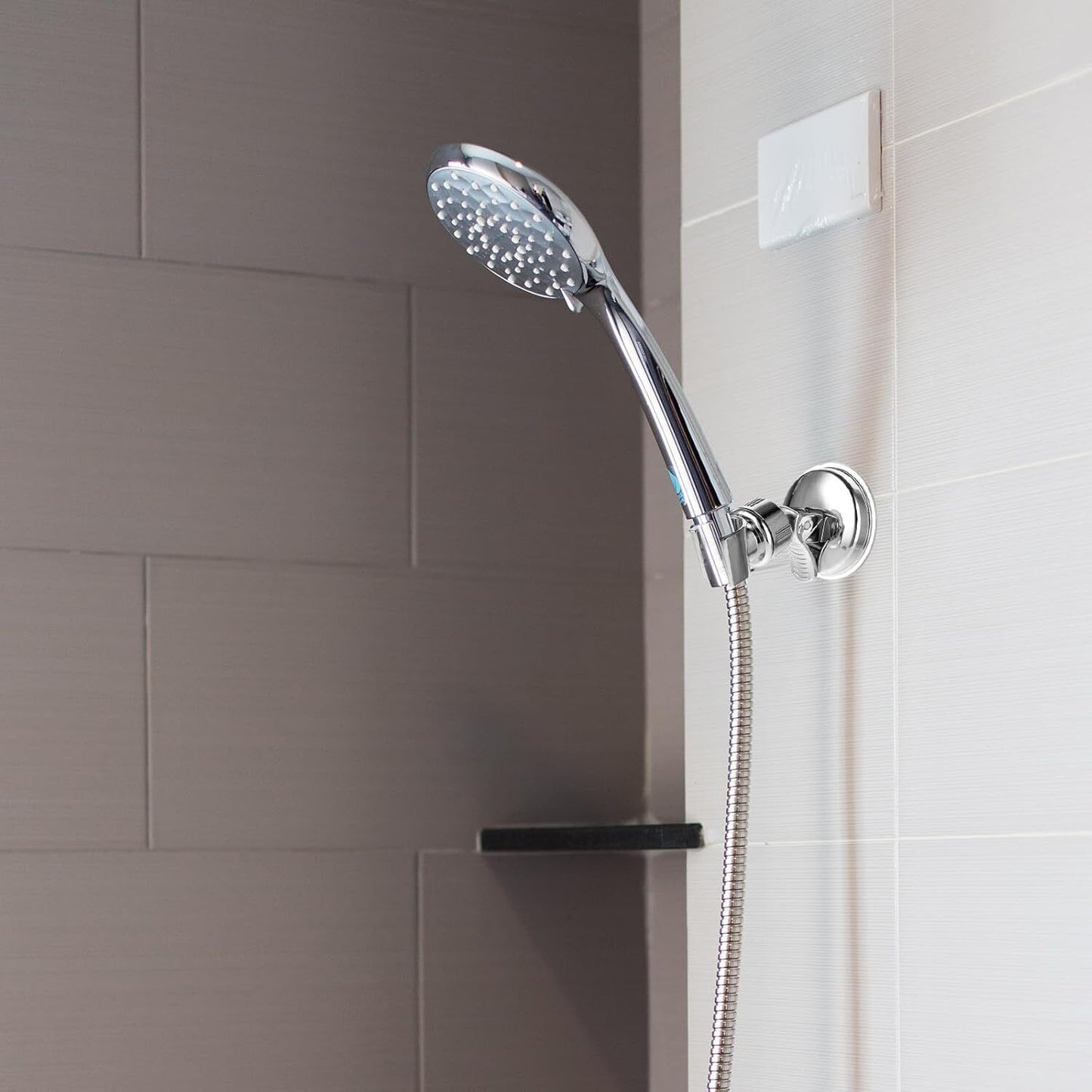 Shower Handset Head Holder Bath Wall Mounted Adjustable Suction Bracket Kit UK