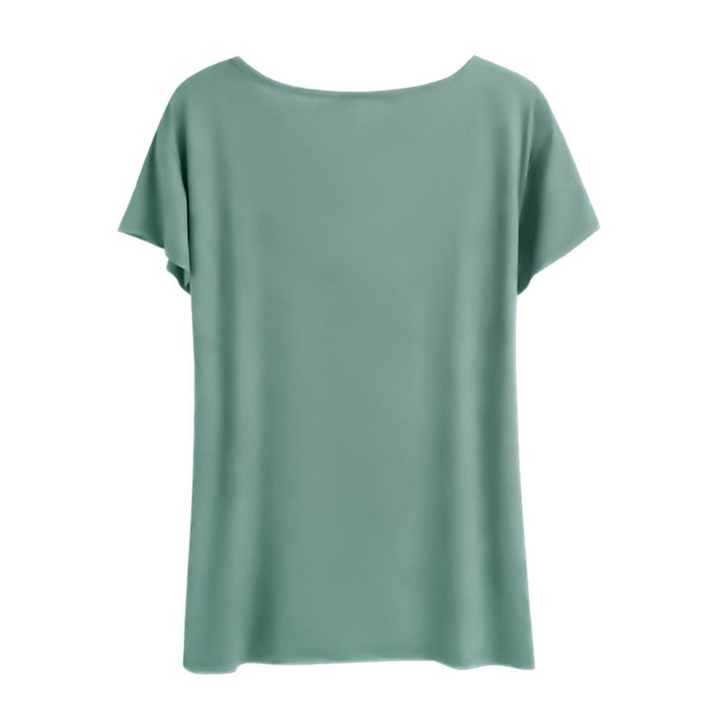 Women's Casual Short Sleeve T-Shirt - Funny English Conversation Print, Round Neck Tee