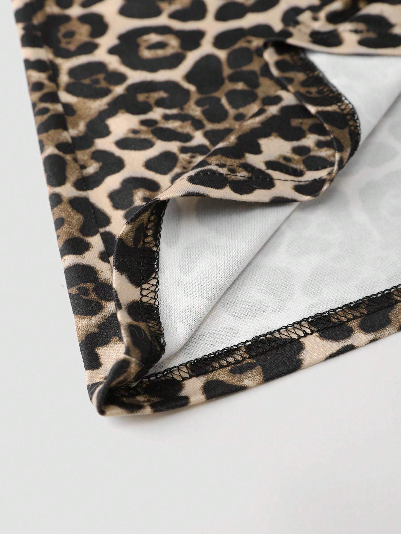 Women's Leopard Print Backless Tie-Front Cami Dress For Party