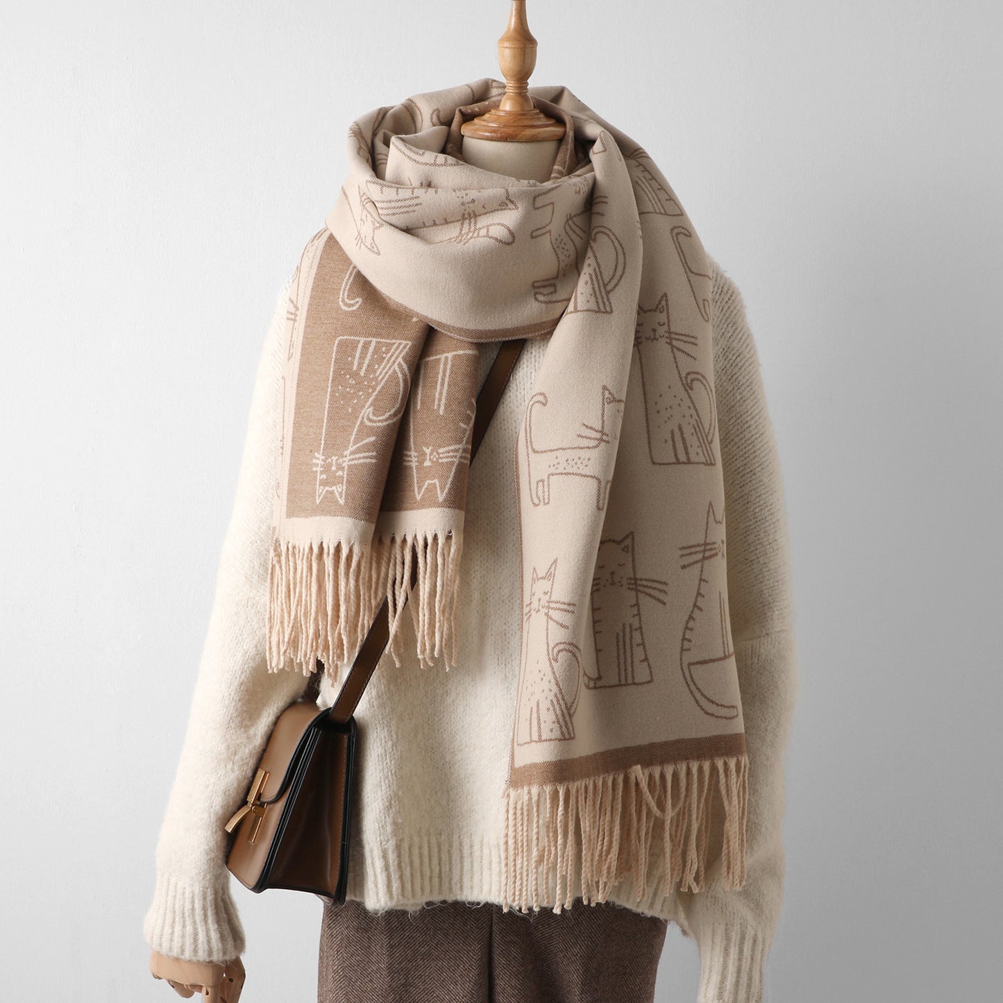 Printed Cashmere Shawl For Sun Protection In Autumn And Winter