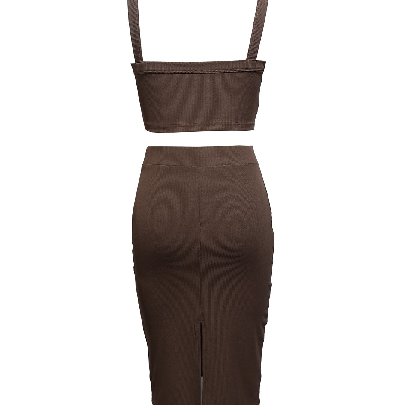 Ladies' Solid Color Out Of The Street Banquet Versatile Figure Enhancement, Hip Hugging Skirt, Half Skirt Set