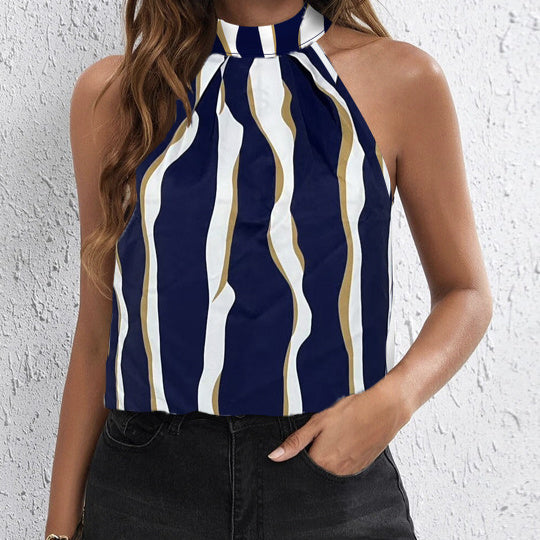 Ladies' Fashionable And Sexy Off Shoulder Hanging Neck Suspender Top