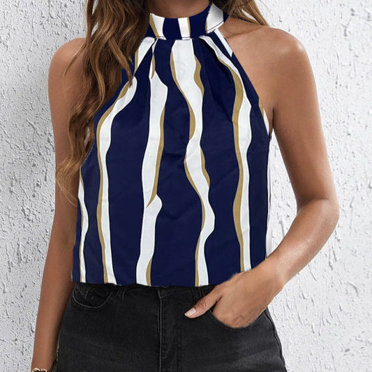 Ladies' Fashionable And Sexy Off Shoulder Hanging Neck Suspender Top