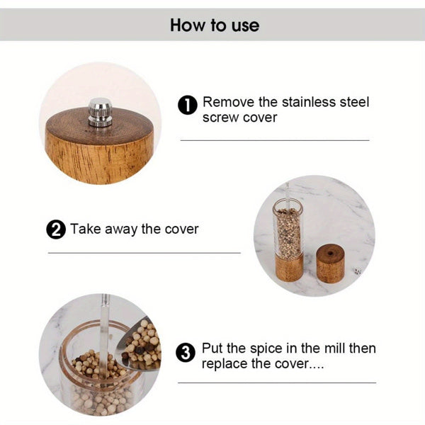 2 Pieces Of Advanced Acrylic Salt And Pepper Grinder Set, Prohibited From Sale On Walmart Platform