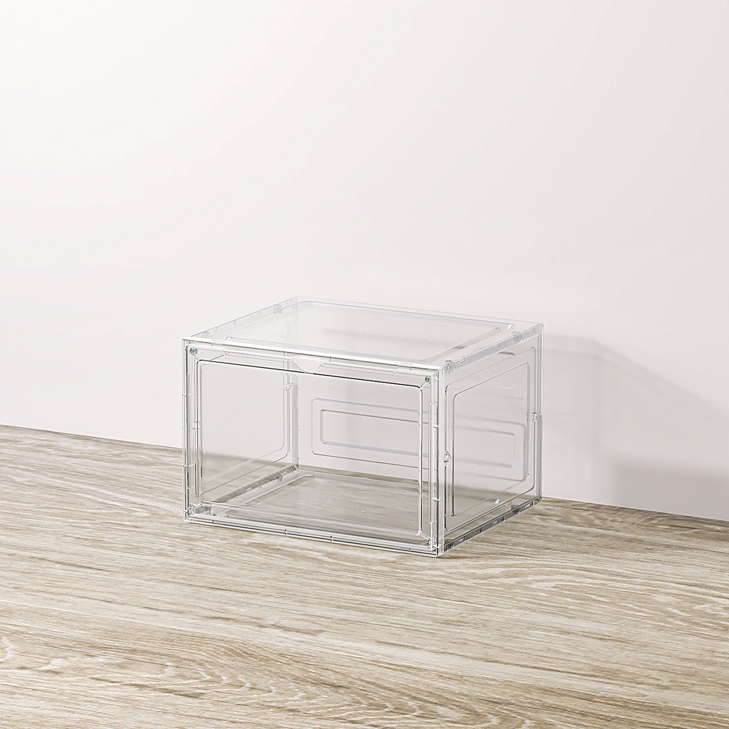 White Large 3PCS 33.5x29.5x22cm Shoebox, Acrylic Side Opening, Free Combination