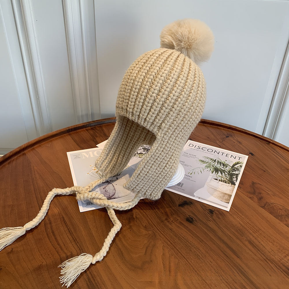 Warm Korean Style Ear Protection Parent-child Flying Baby Wool Men's And Women's Hats