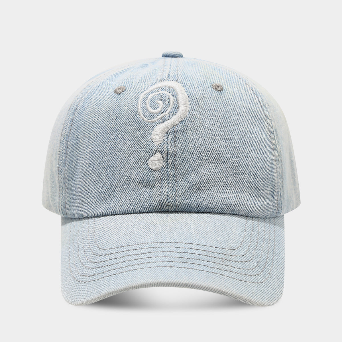 Creative Denim Question Mark Pattern Baseball Cap