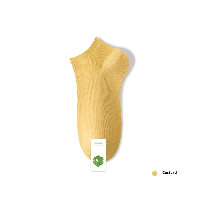 Women's Pure Cotton Spring And Summer Seamless Socks Deodorant Sweat Absorbing Socks