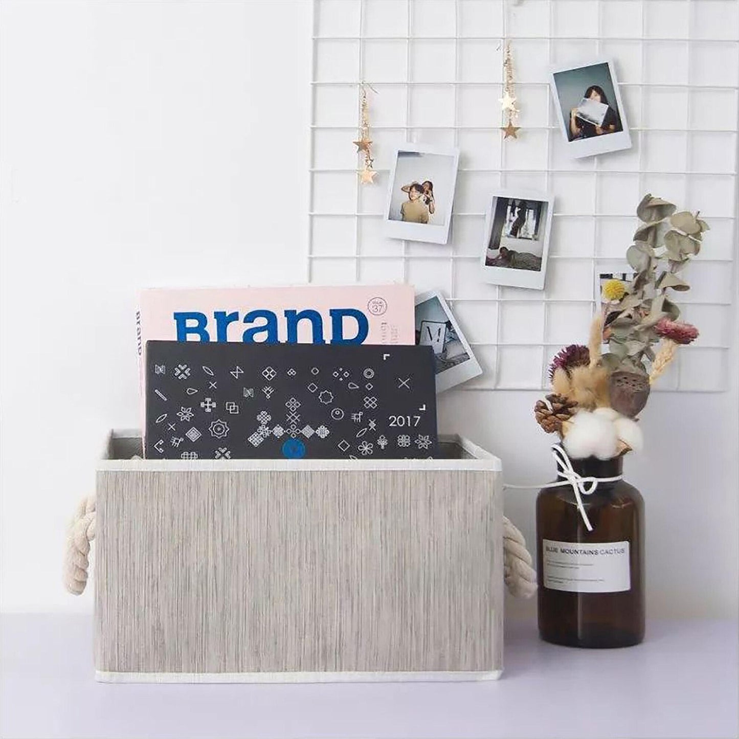 Foldable Clay Storage Box With Rope Handle