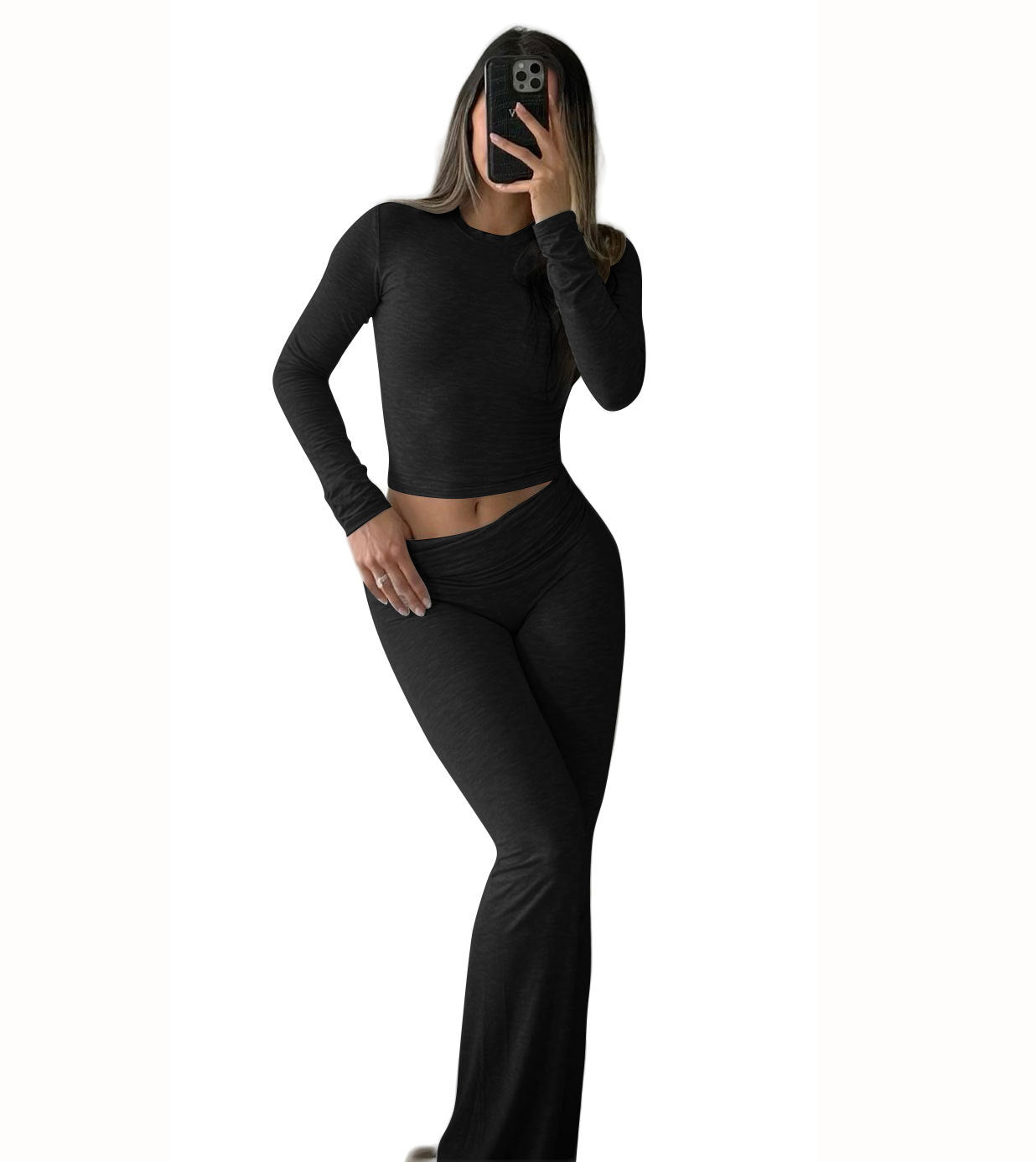Long Sleeved Wide Leg Pants