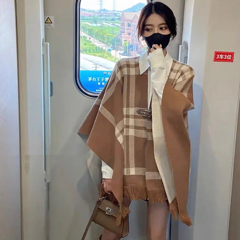 Women's Fashion Simple Double-sided Shawl