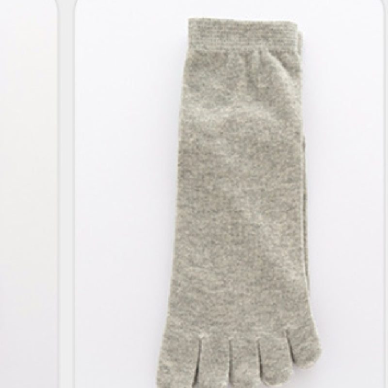Men's And Women's Pure Cotton Sweat-absorbent Toe Socks