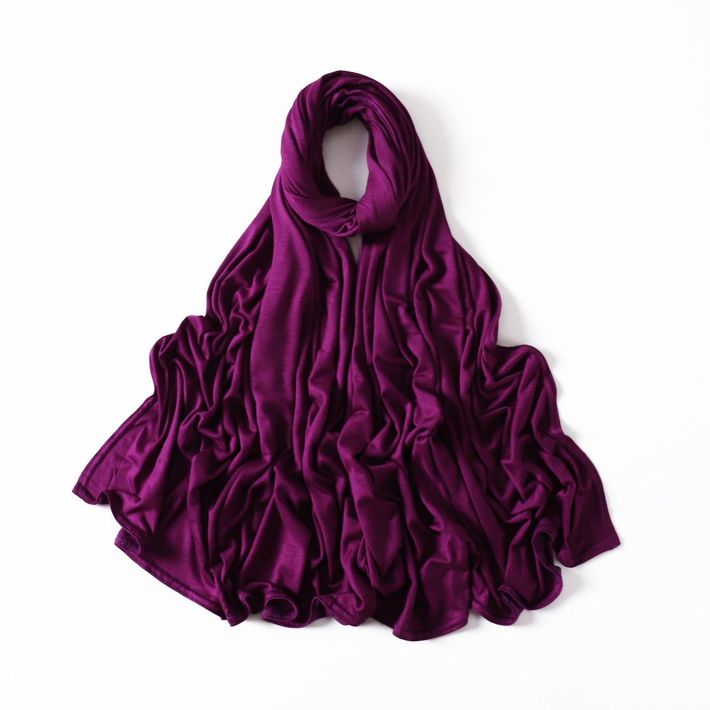 35 Colors Malaysia Pure Color Modal Curling Mercerized Cotton Scarf