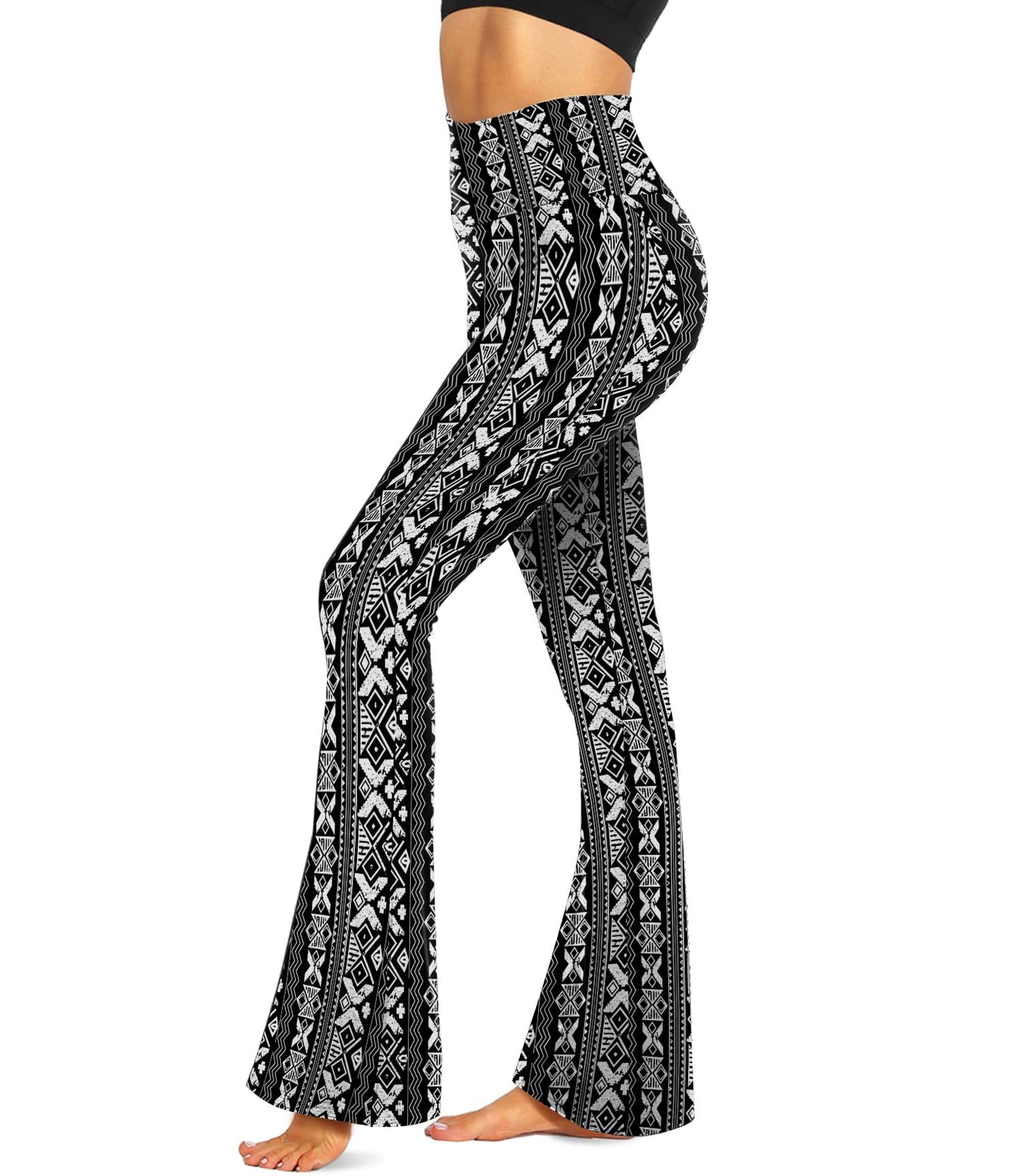 Flared Pants - Cropped High-rise Print 2 Pieces