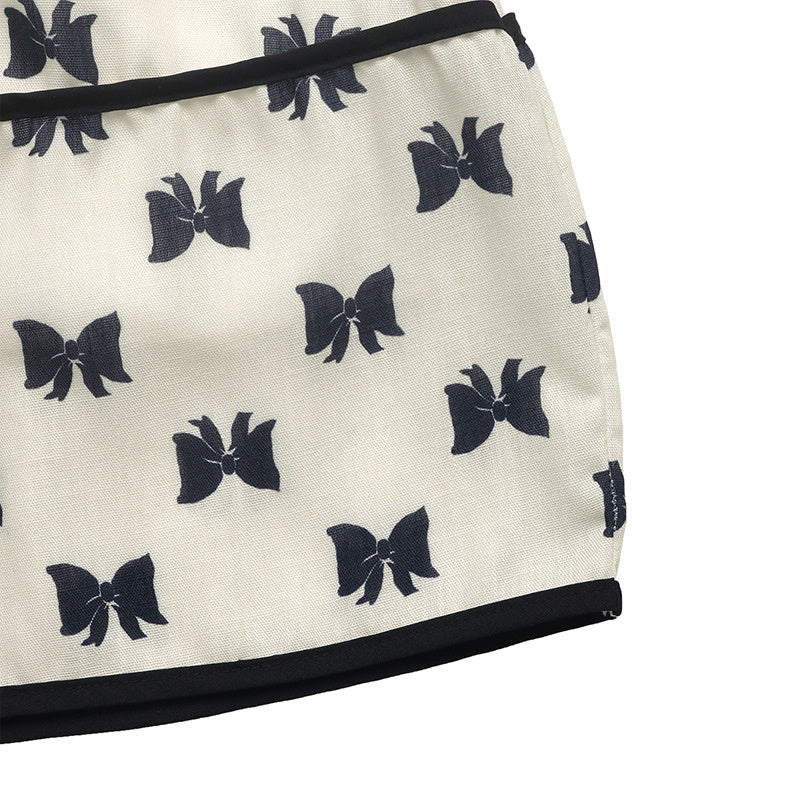 Women's  Shoulder Strap Bow Decoration With Bow Print Elegant Summer Dress