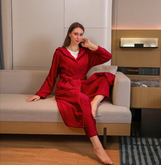 Women's Fibre Velvet Gown Set