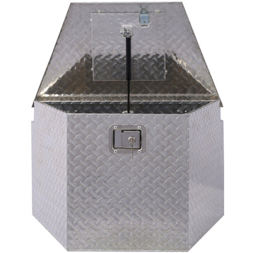 29inch Aluminum Tool Box,heavy Duty Truck Bed Tool Box,outdoor Trailer Pickup Storage Tool Box,RV Storage Organizer,underbody Box W Lock Keys,silver, 29x16.5x18.5inch