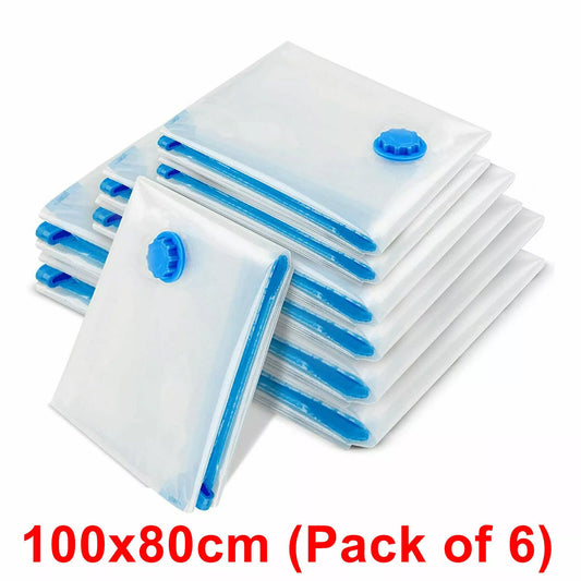 6 X STRONG VACUUM STORAGE SPACE SAVING BAGS VAC BAG SPACE SAVER VACCUM VACUM-BAG